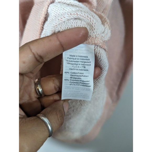 J. Crew Sweater Women M Soft Pink Flunnelneck Fleece Pullover - Picture 6 of 7